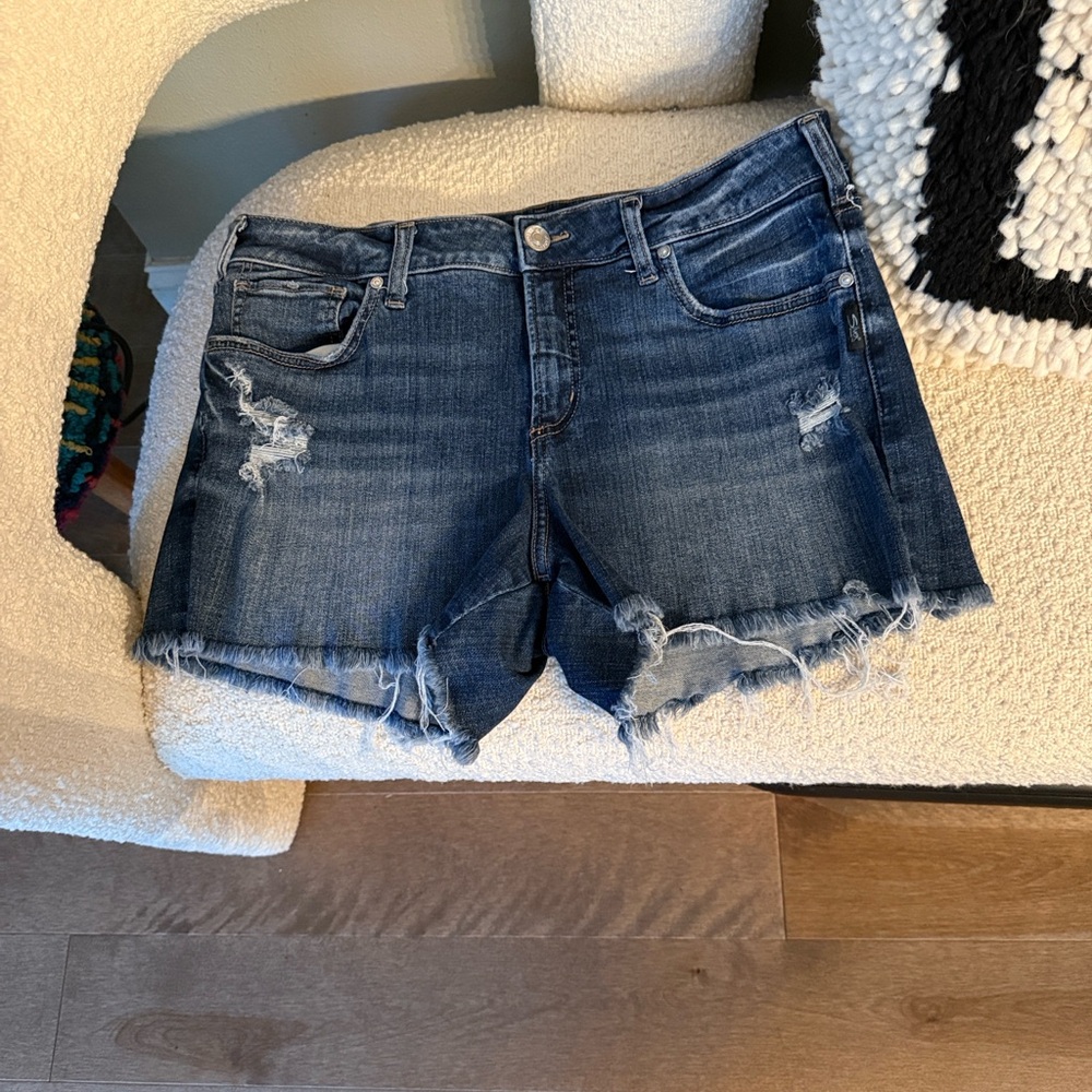 Silver Jeans Suki Distressed Denim Short